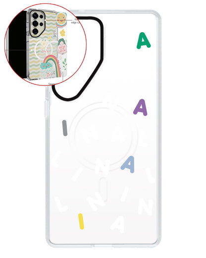 Magsafe Swappable Plate - CUSTOM MONOGRAM 2.0 White