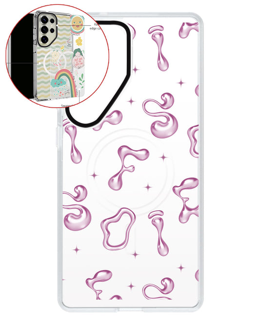 Magsafe Swappable Plate - Pink Chrome Monogram