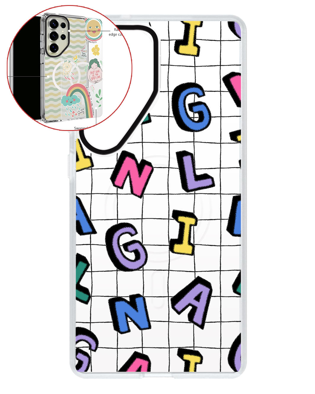 Magsafe Swappable Plate - Playful Monogram 2.0