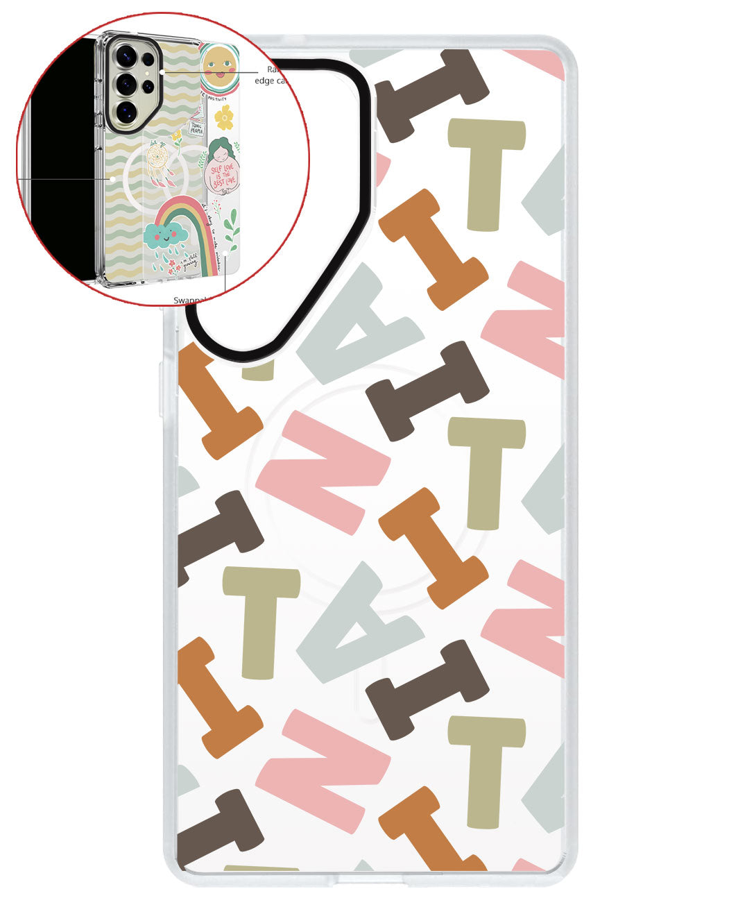 Magsafe Swappable Plate - Scattered Monogram 4.0