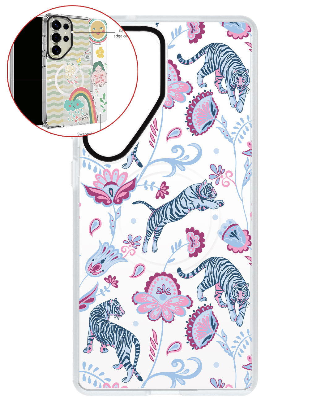 Magsafe Swappable Plate - Tiger & Floral 3.0