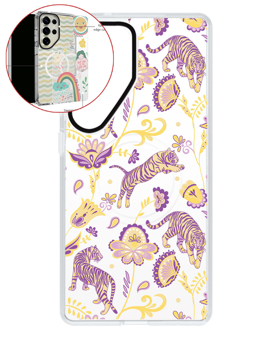 Magsafe Swappable Plate - Tiger & Floral 4.0