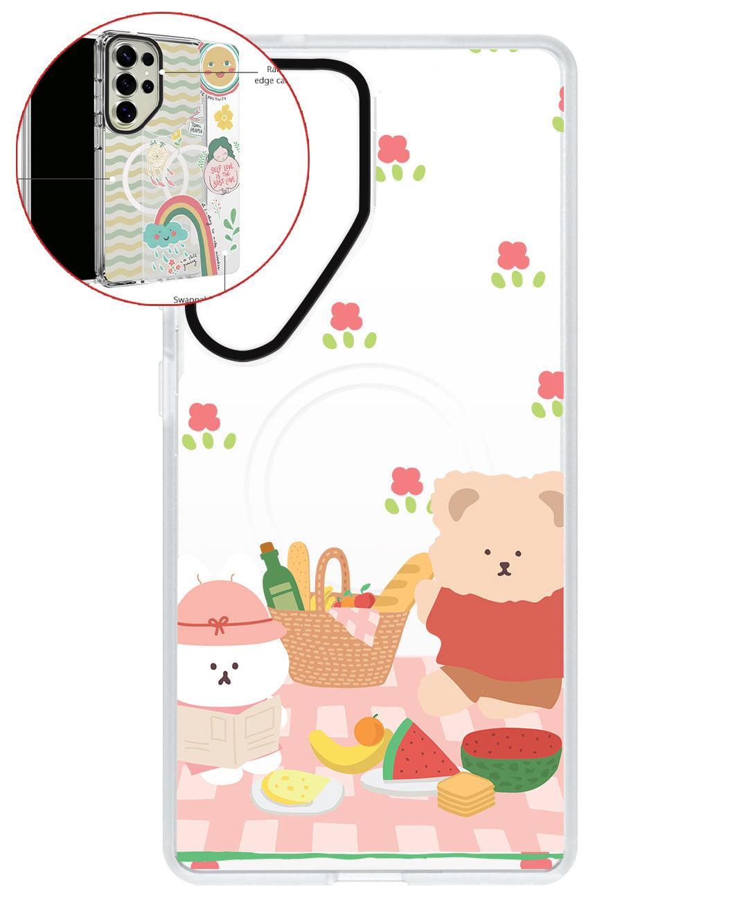 Magsafe Swappable Plate - Picnic Bear Pink