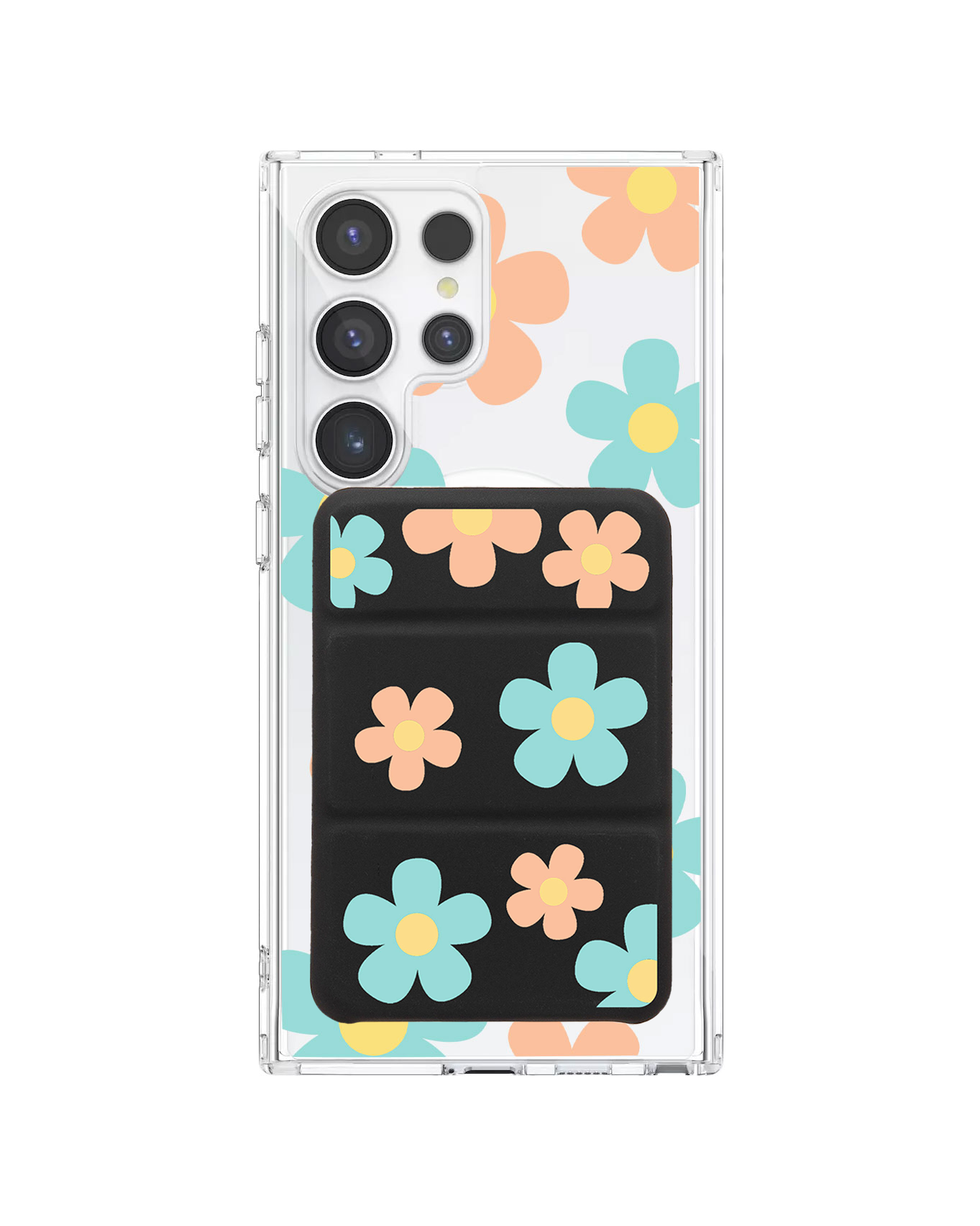 Android Magnetic Trifold Wallet Case - Daisy Daze