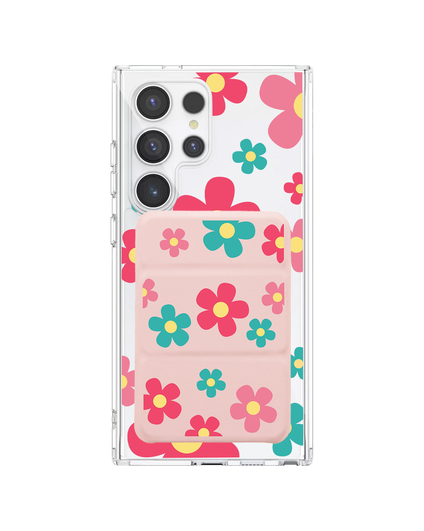 Android Magnetic Trifold Wallet Case - Daisy Delight 2.0