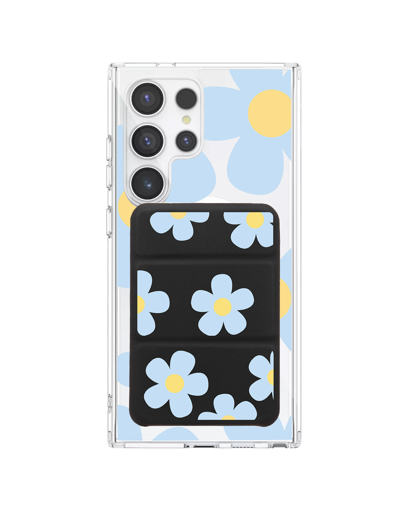 Android Magnetic Trifold Wallet Case - Daisy Garland