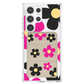 Android Magnetic Trifold Wallet Case - Daisy Hot Pink