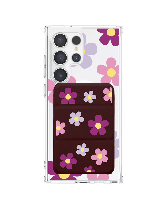 Android Magnetic Trifold Wallet Case - Daisy Paradise