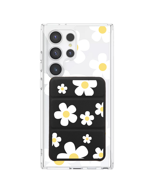 Android Magnetic Trifold Wallet Case - Daisy