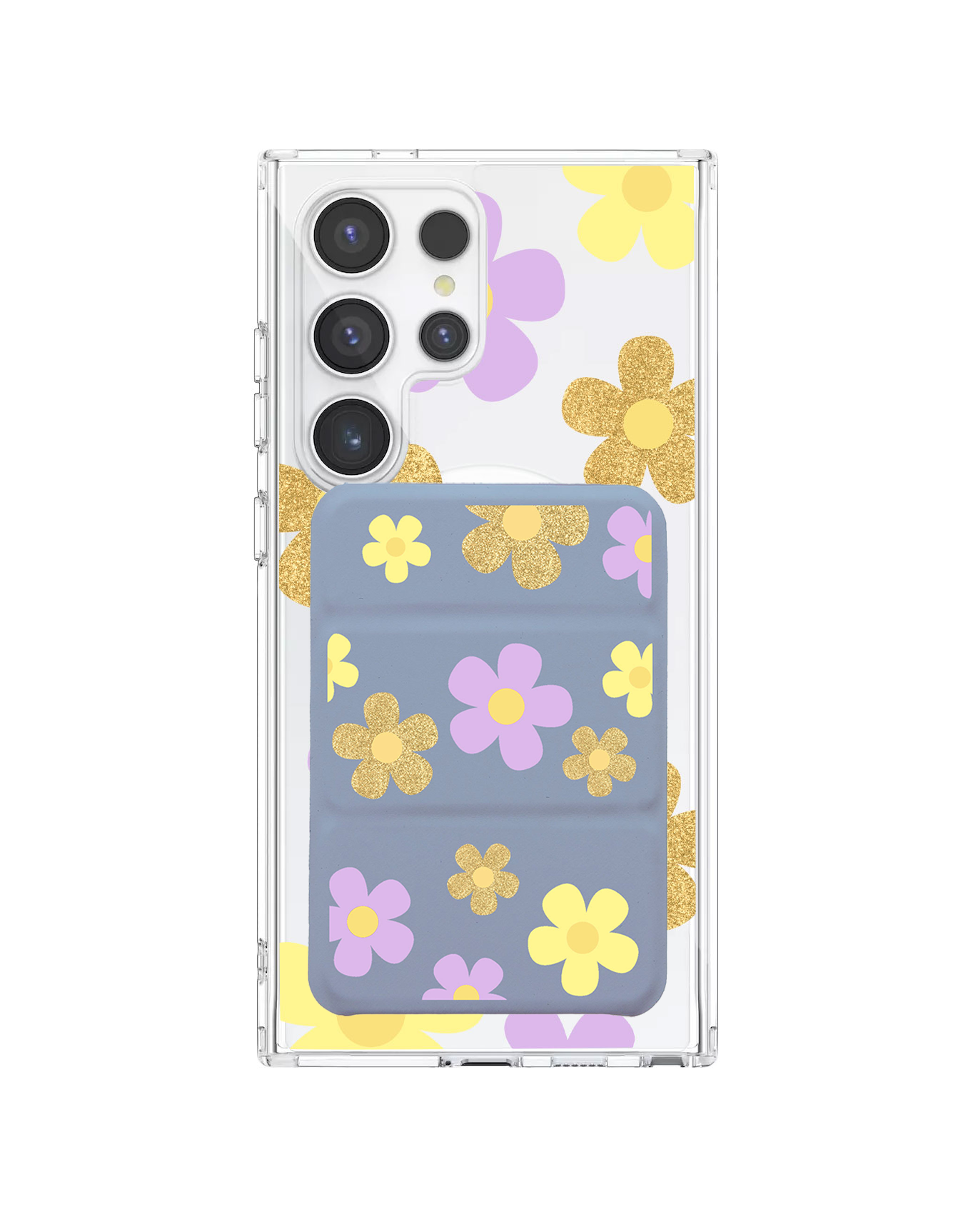 Android Magnetic Trifold Wallet Case - Daisy Twinkle