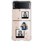 Android Flip / Fold Case - Face Grid Black Polaroid