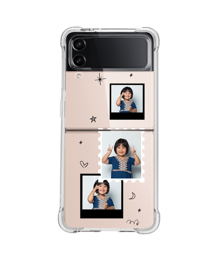 Android Flip / Fold Rearguard Hybrid - Face Grid Black Polaroid