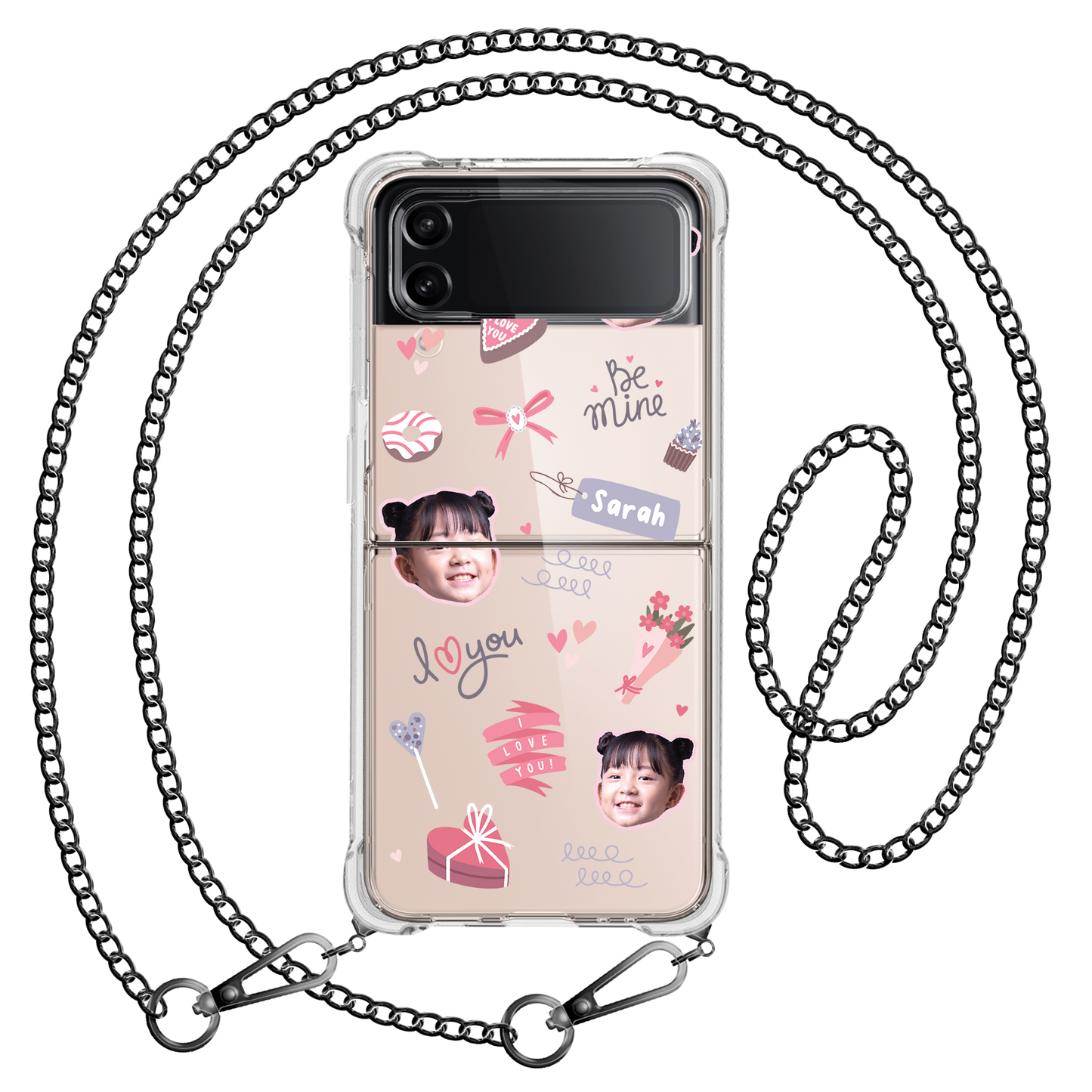 Android Flip / Fold Case - Face Grid Lovely