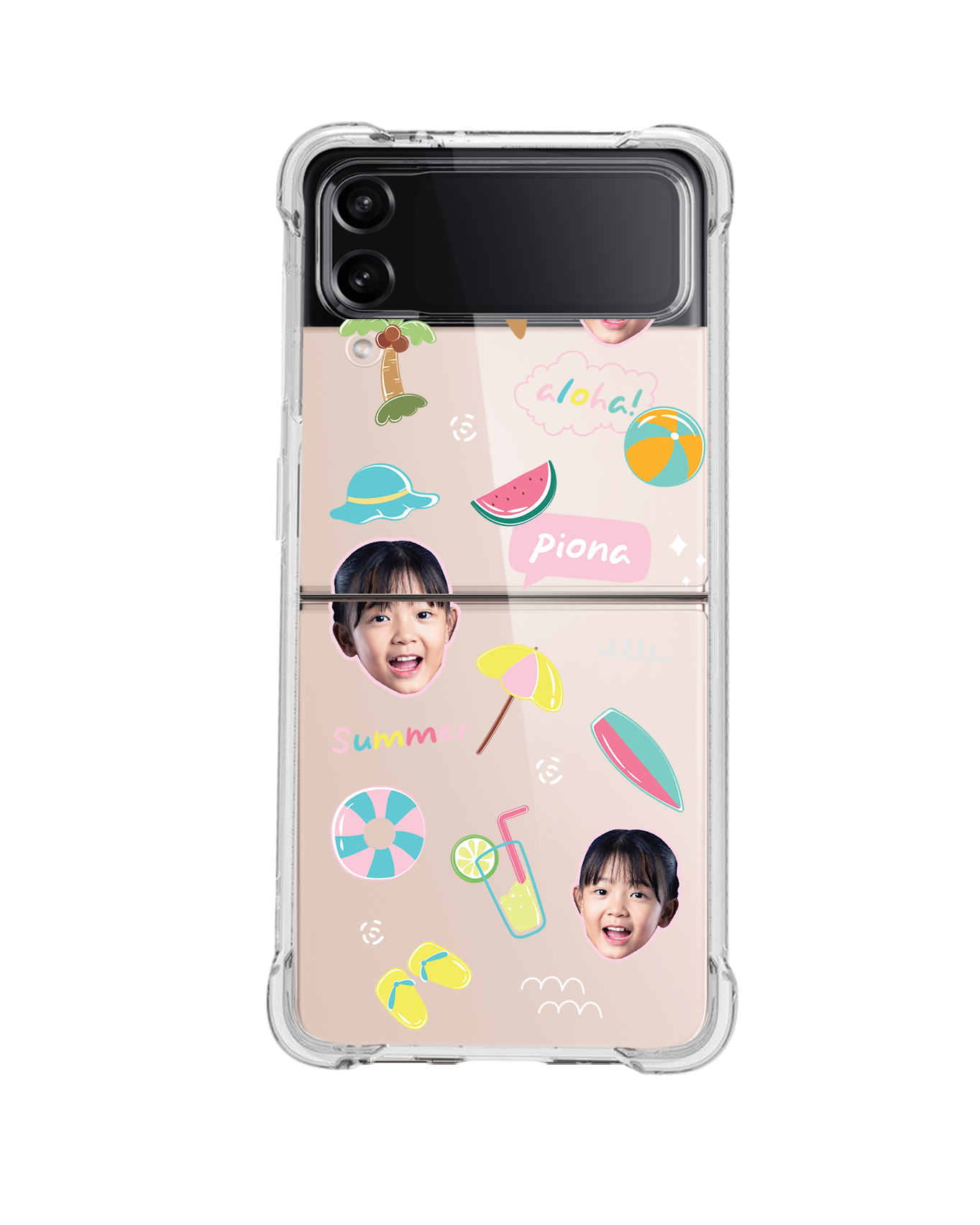 Android Flip / Fold Case - Face Grid Summer