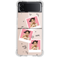 Android Flip / Fold Case - Face Grid White Polaroid