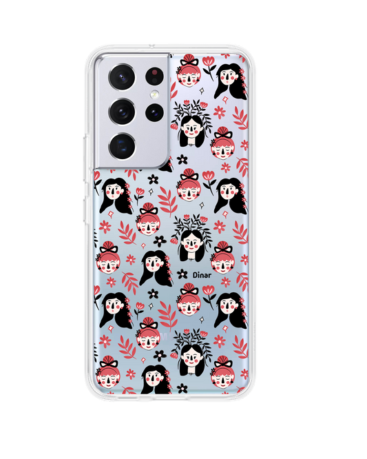 Android Rearguard Hybrid Case - Flowery Faces