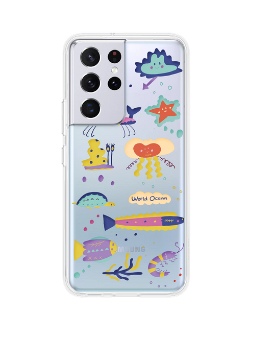 Android Rearguard Hybrid Case - Ocean World