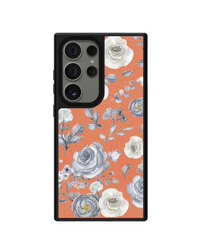 Android Leather Grip - Blue Rose