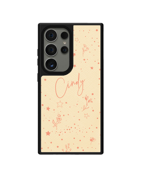 Android Leather Grip Case - Coral Constellation