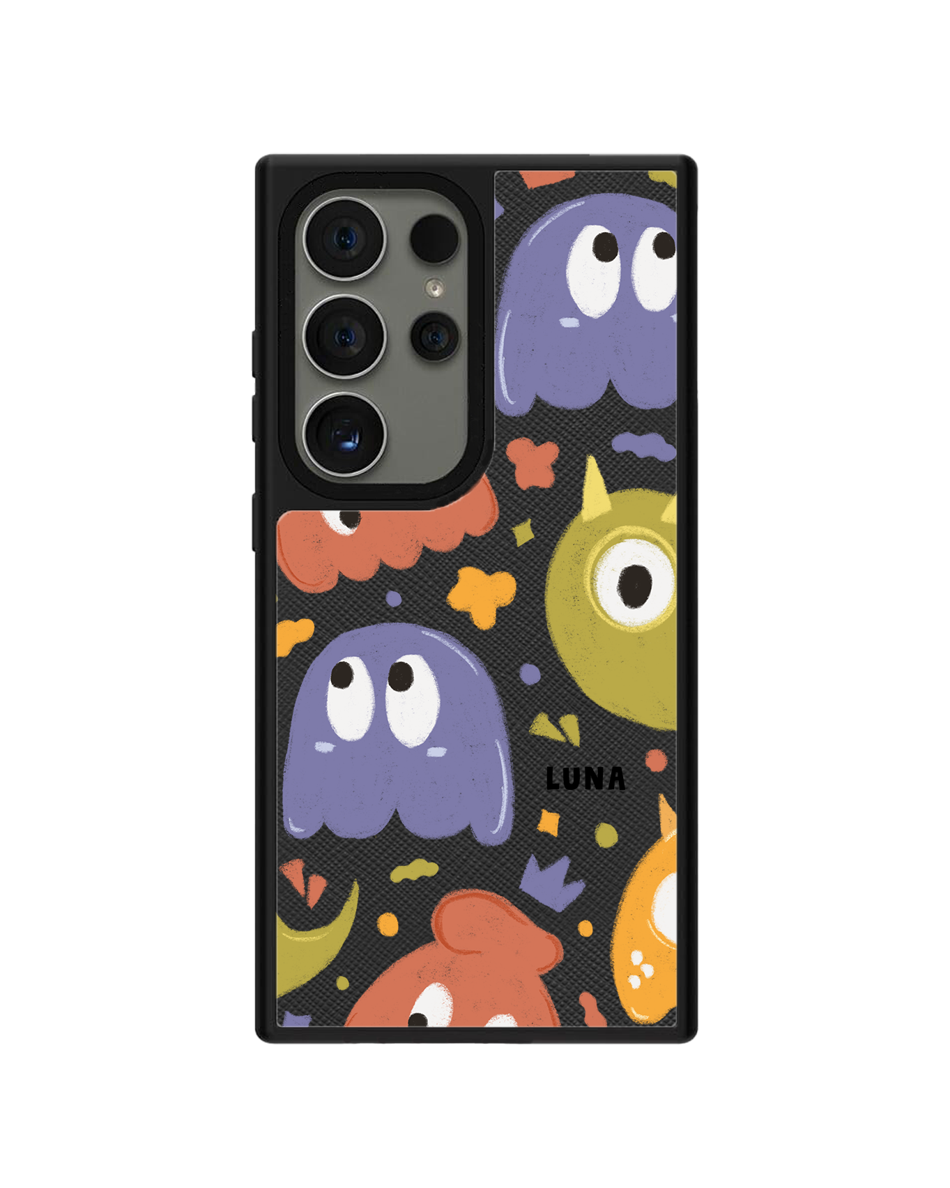 Android Leather Grip Case - Cute Monster 1.0