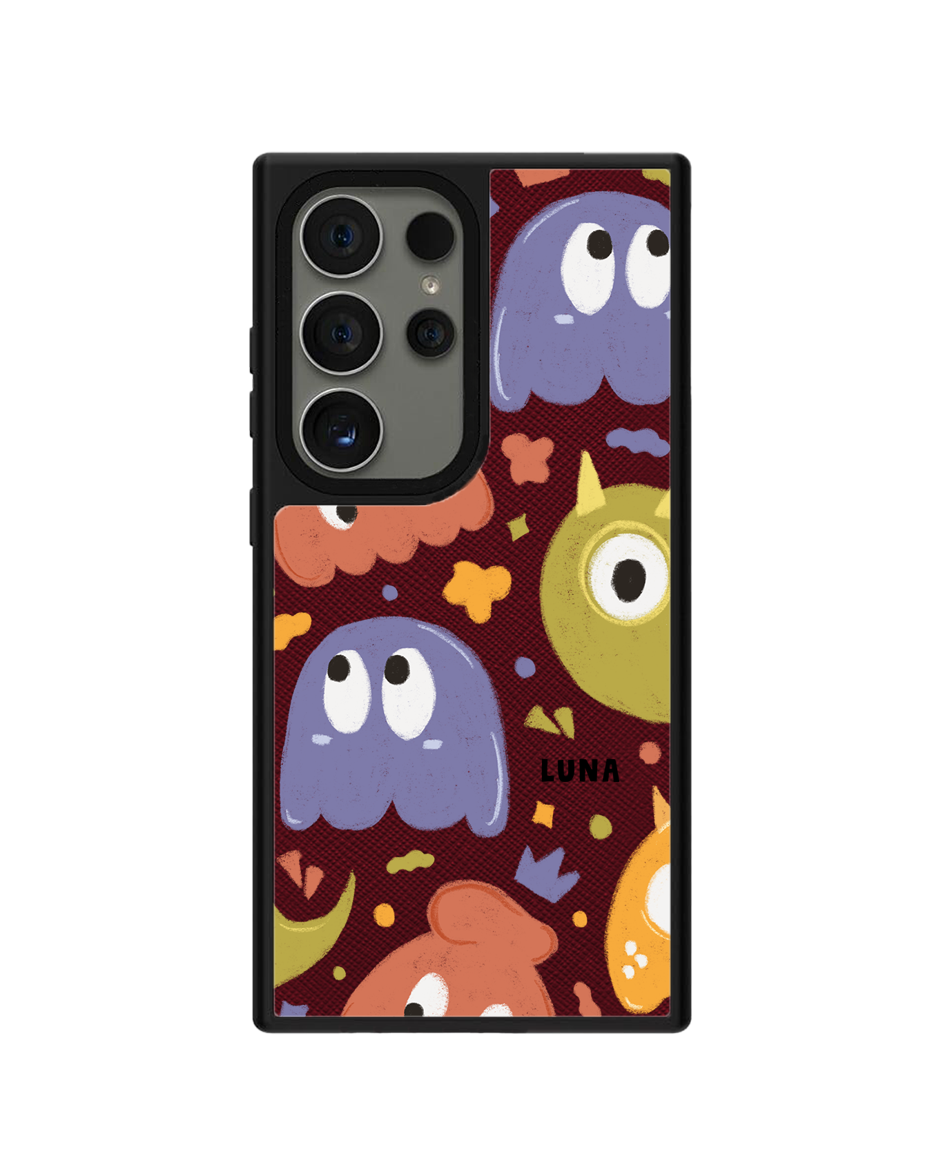 Android Leather Grip Case - Cute Monster 1.0