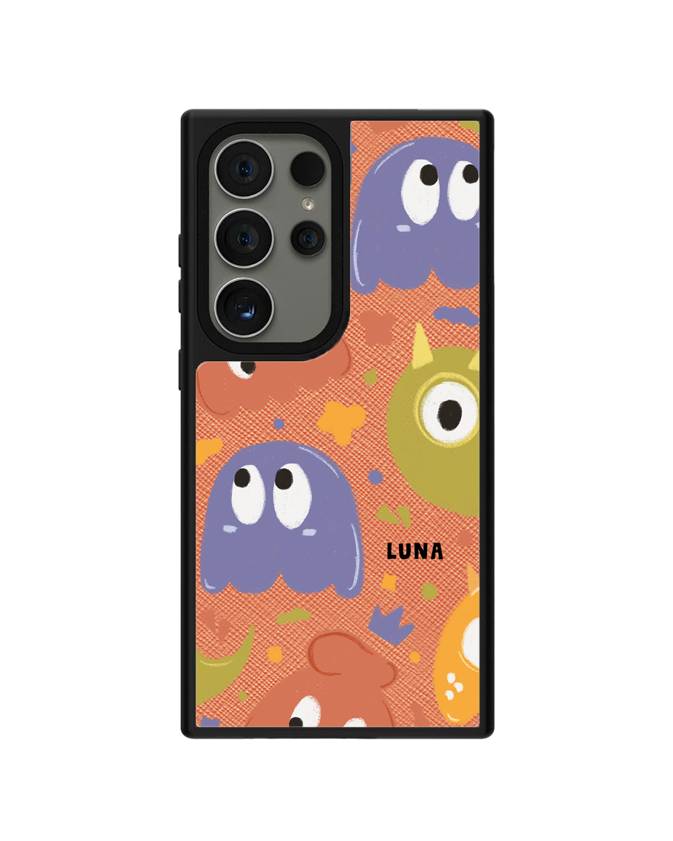 Android Leather Grip Case - Cute Monster 1.0