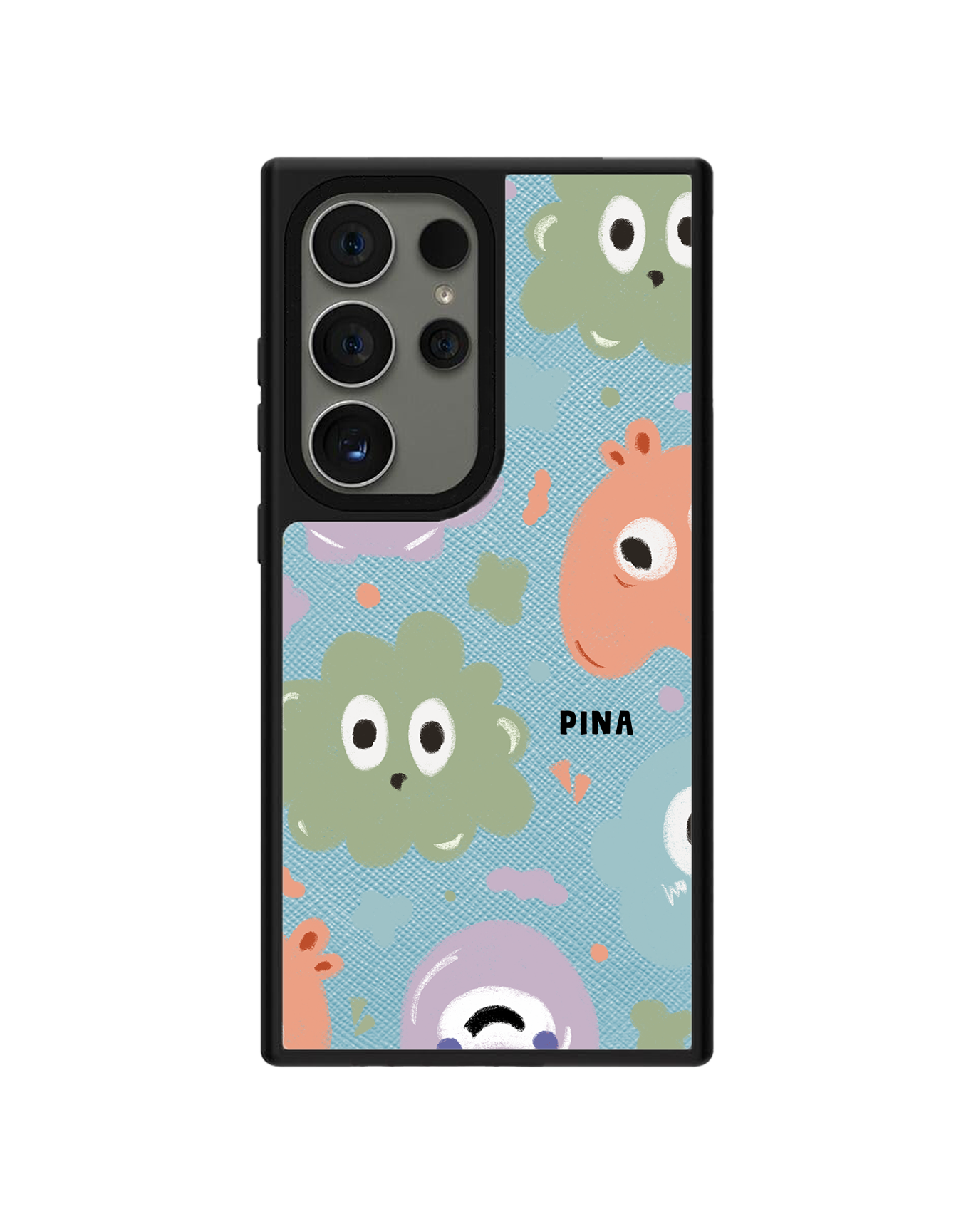 Android Leather Grip Case - Cute Monster 2.0