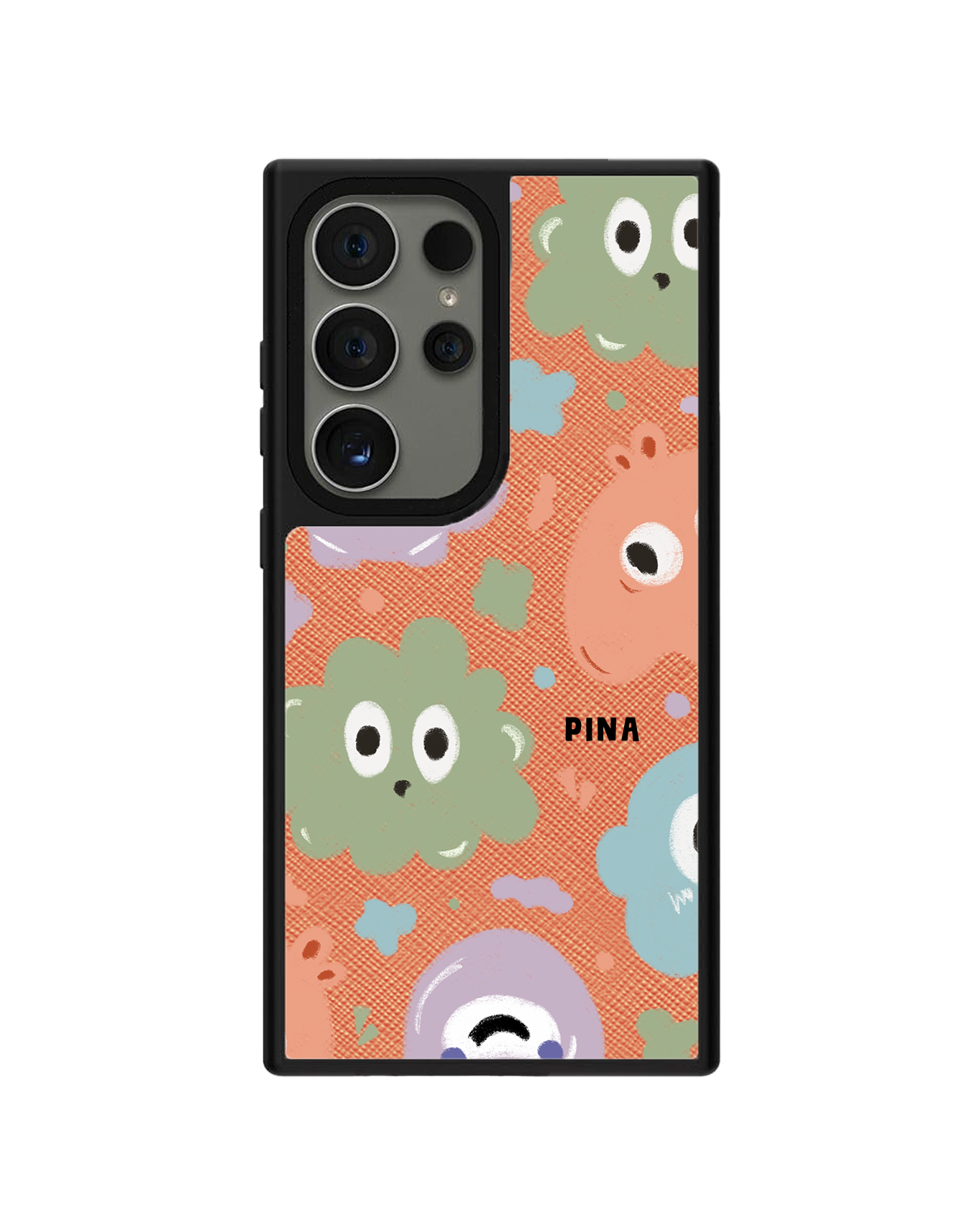 Android Leather Grip Case - Cute Monster 2.0