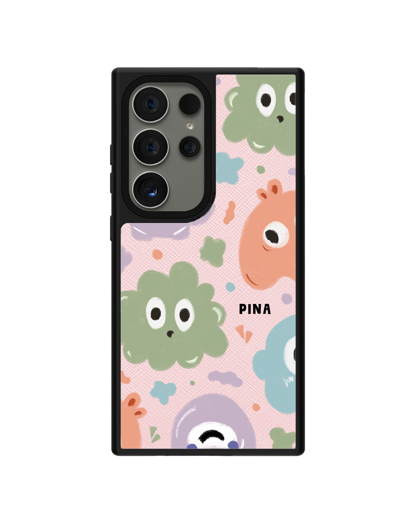 Android Leather Grip Case - Cute Monster 2.0