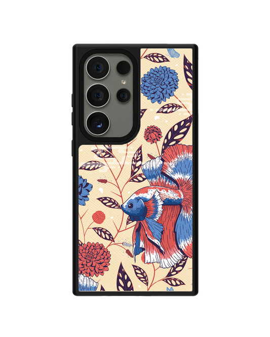 Android Leather Grip Case - Fish & Floral 2.0