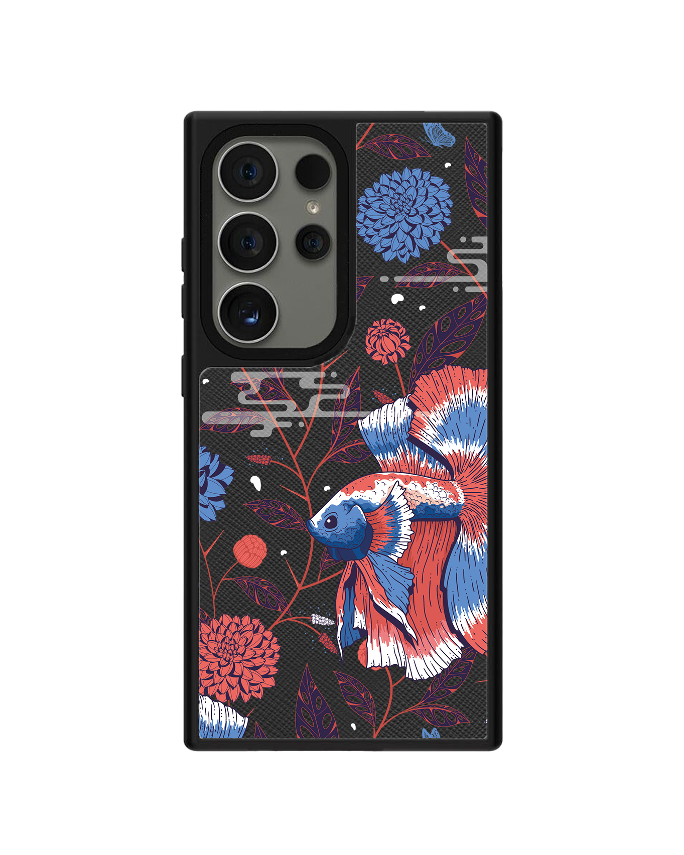 Android Leather Grip Case - Fish & Floral 2.0