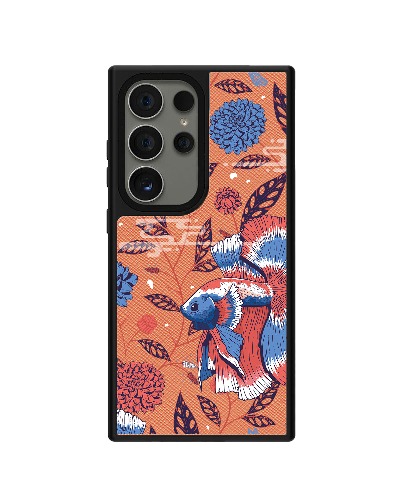 Android Leather Grip Case - Fish & Floral 2.0