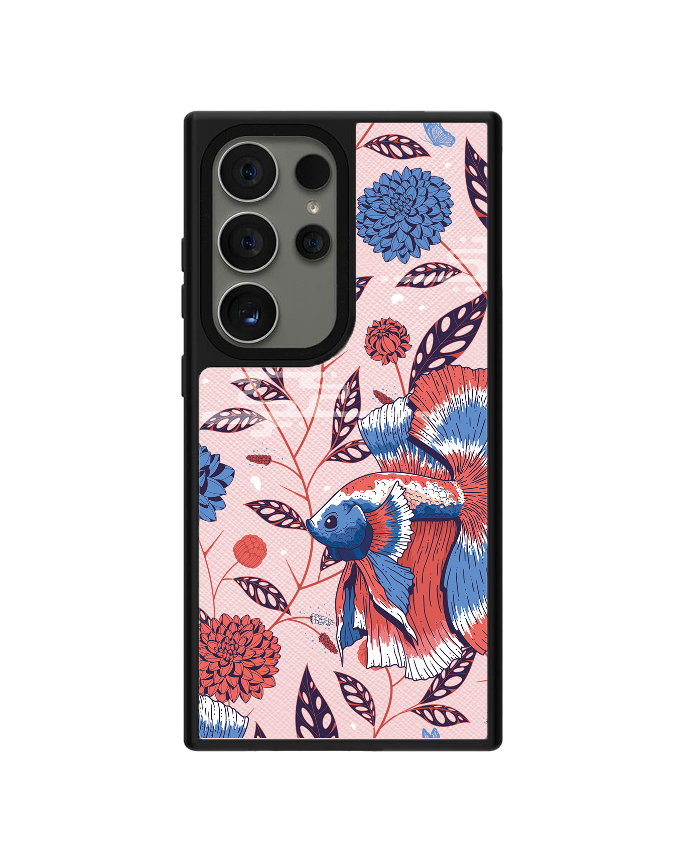 Android Leather Grip Case - Fish & Floral 2.0