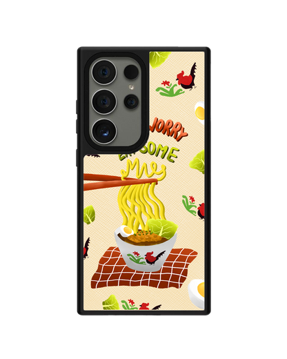 Android Leather Grip - Go Eat Some Mie