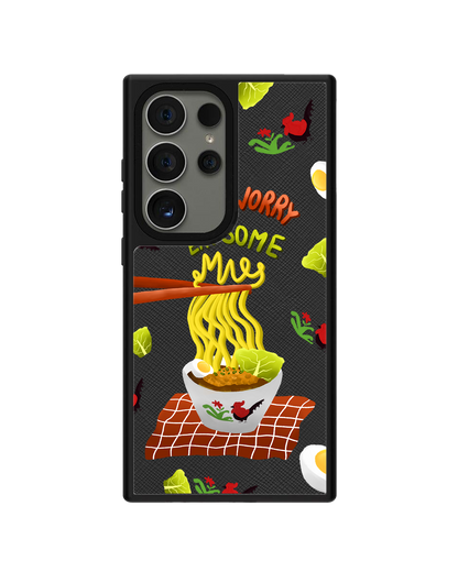 Android Leather Grip - Go Eat Some Mie