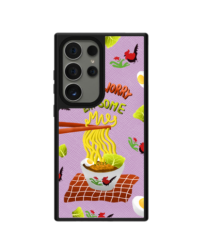 Android Leather Grip - Go Eat Some Mie