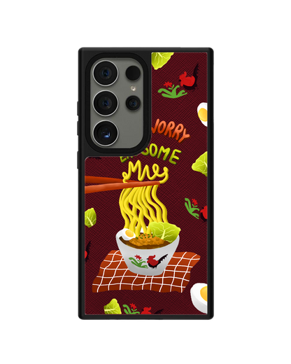 Android Leather Grip - Go Eat Some Mie
