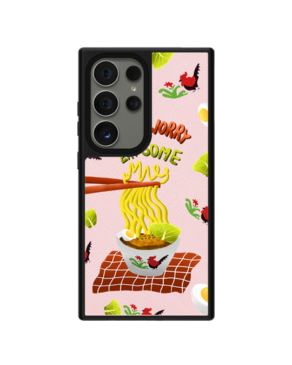 Android Leather Grip - Go Eat Some Mie