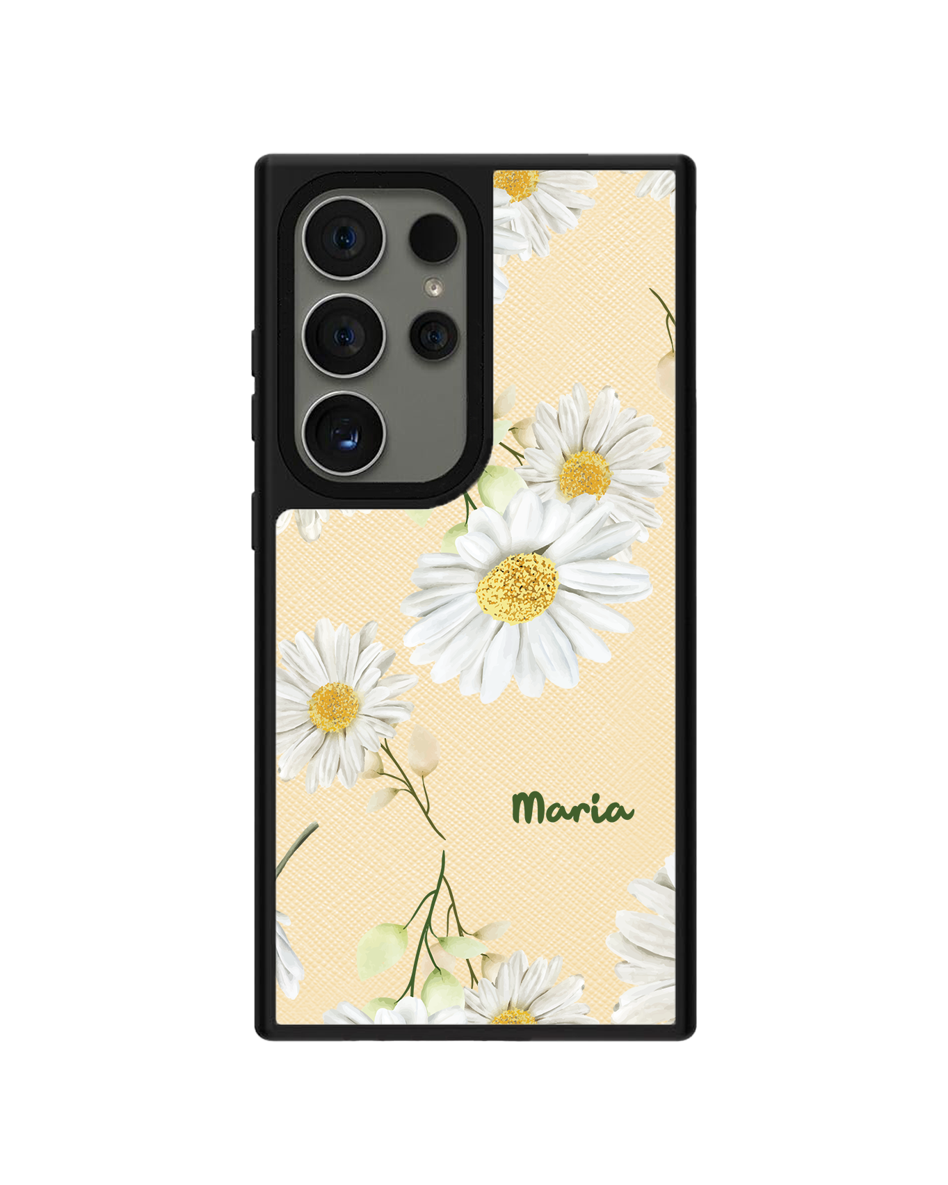 Android Leather Grip Case - October Chrysanthemum