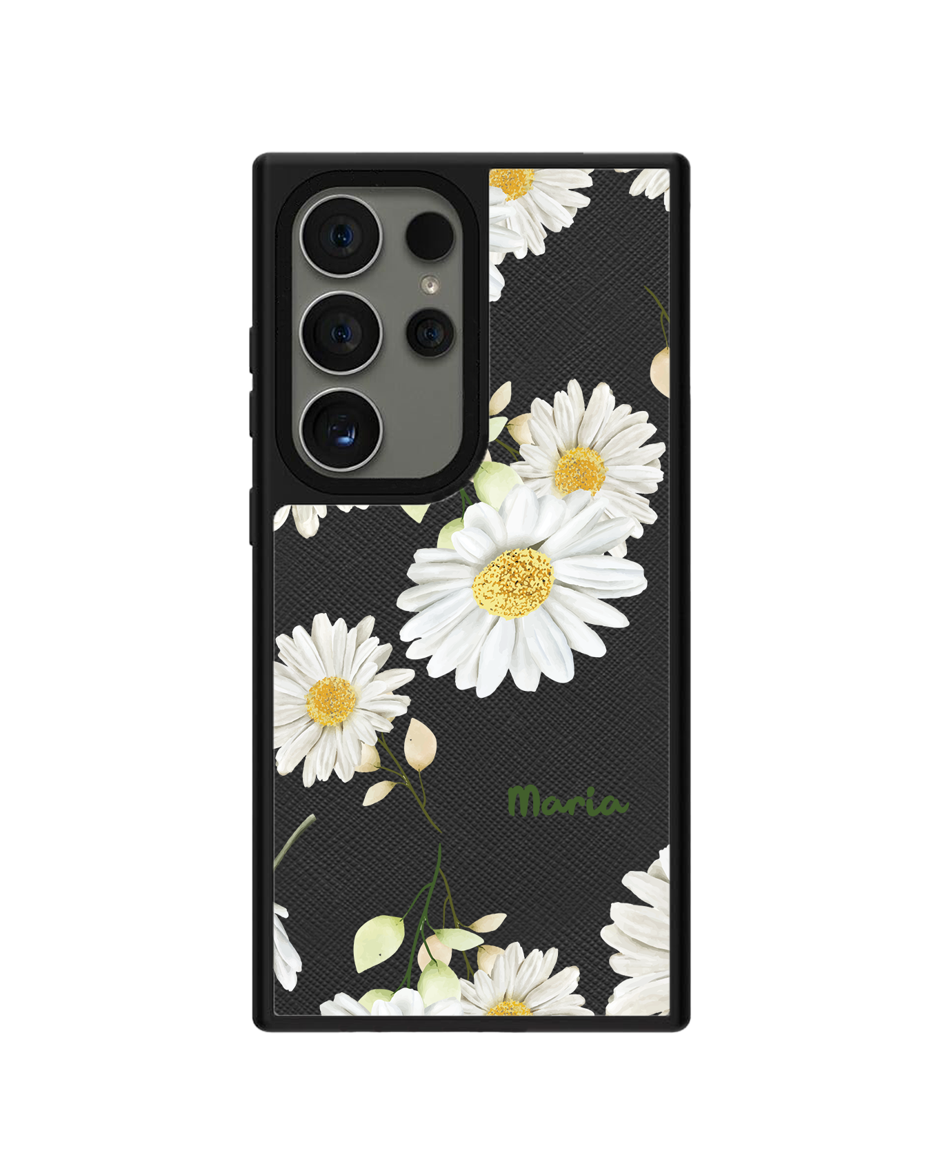 Android Leather Grip Case - October Chrysanthemum