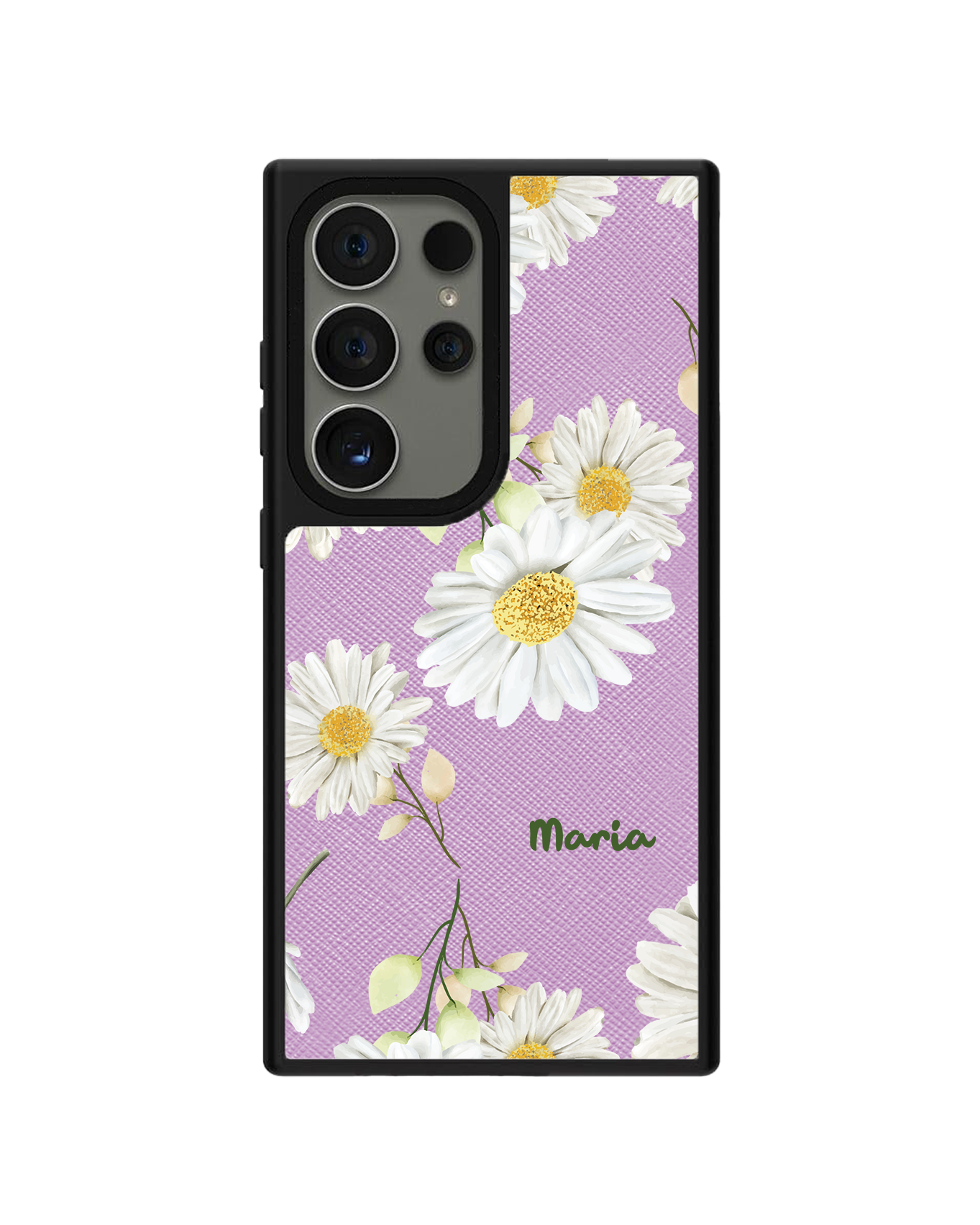 Android Leather Grip Case - October Chrysanthemum