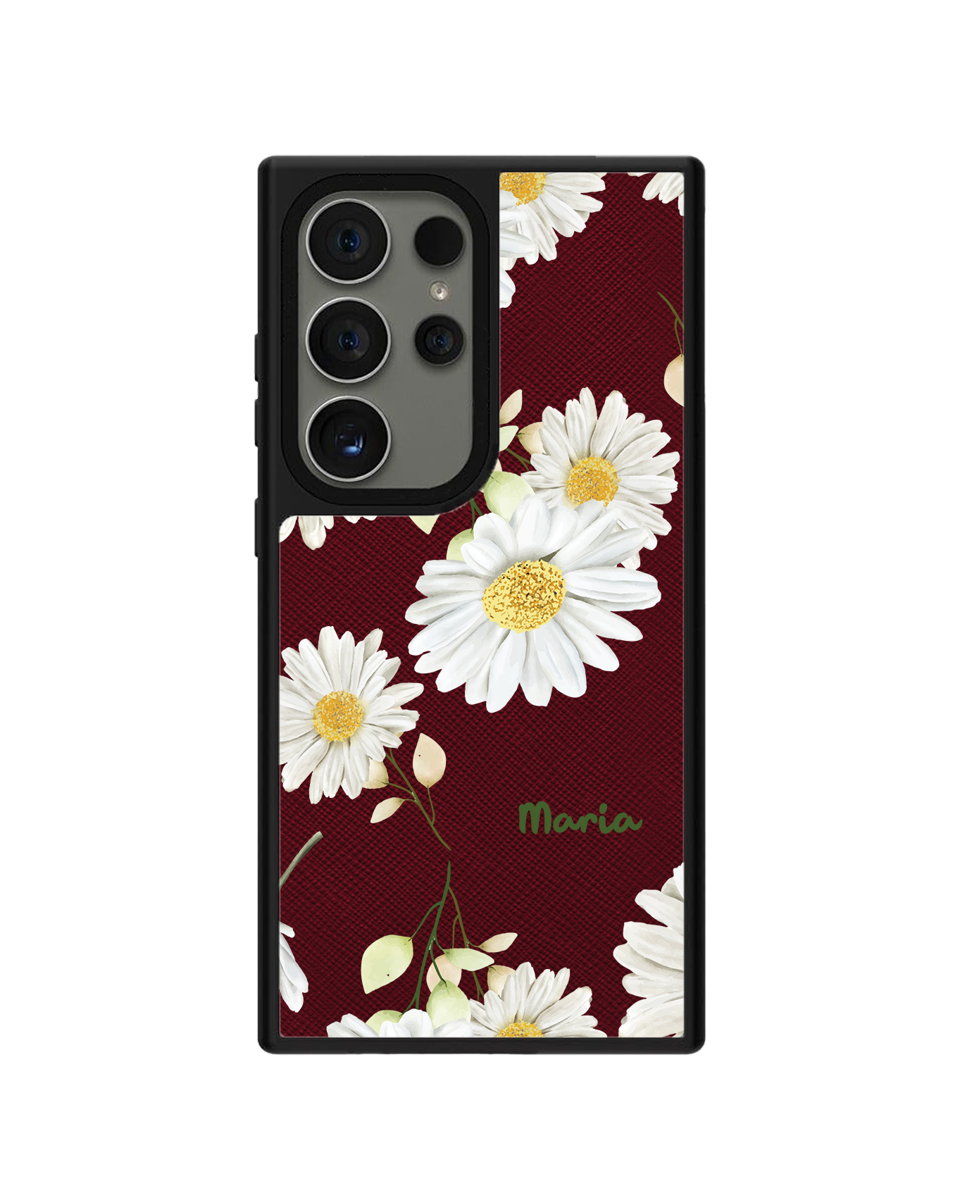 Android Leather Grip Case - October Chrysanthemum