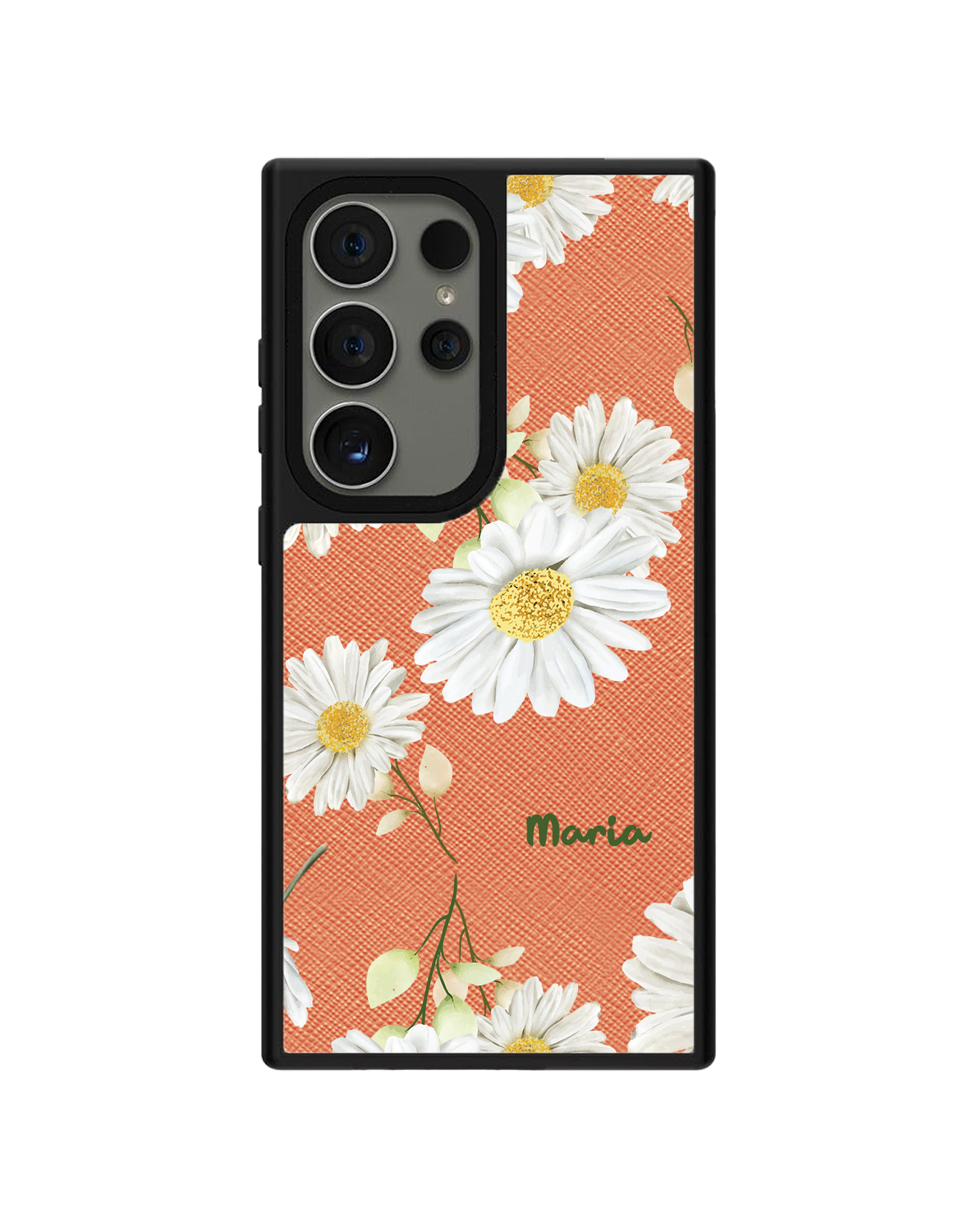 Android Leather Grip Case - October Chrysanthemum