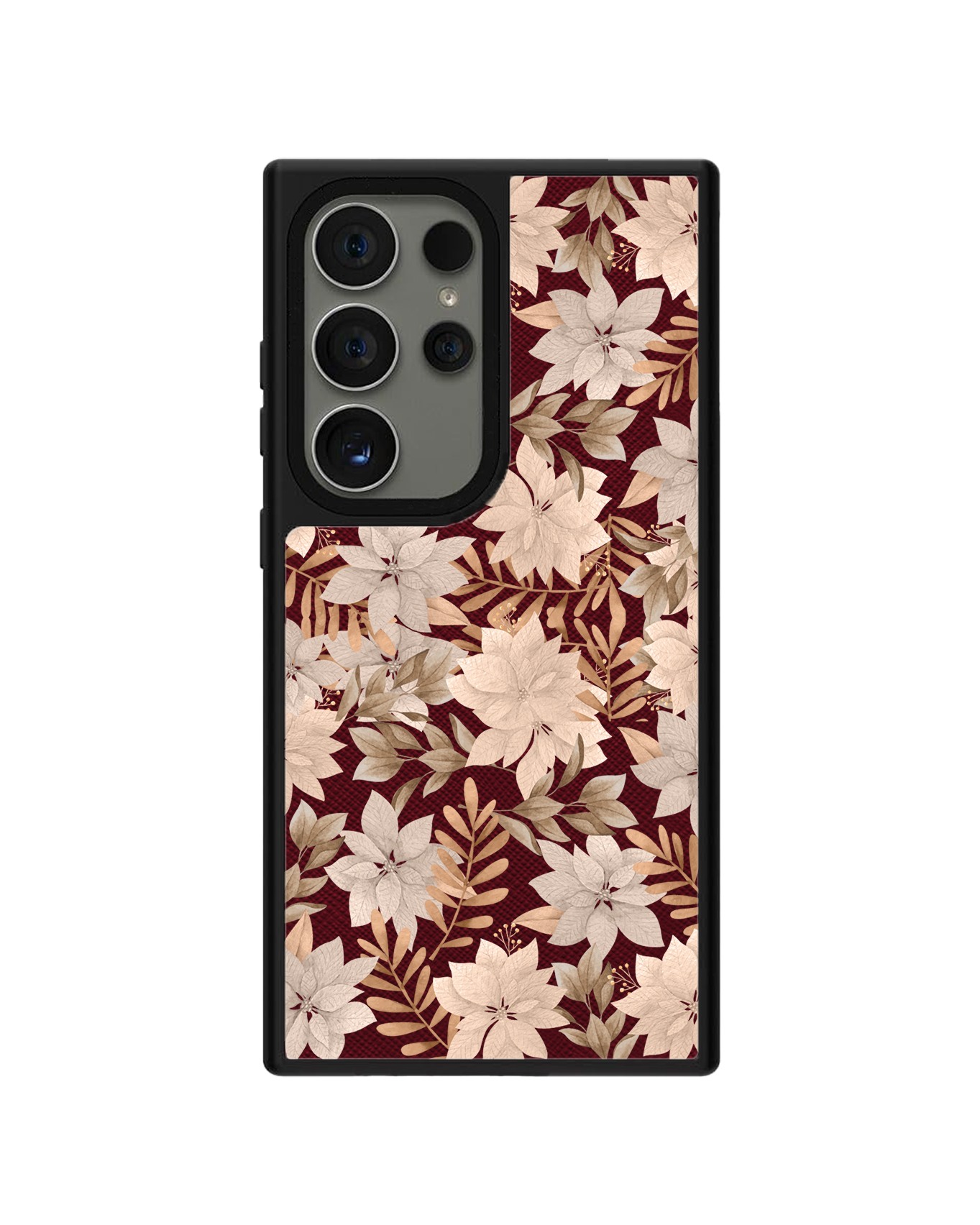 Android Leather Grip Case - Rustic Lily