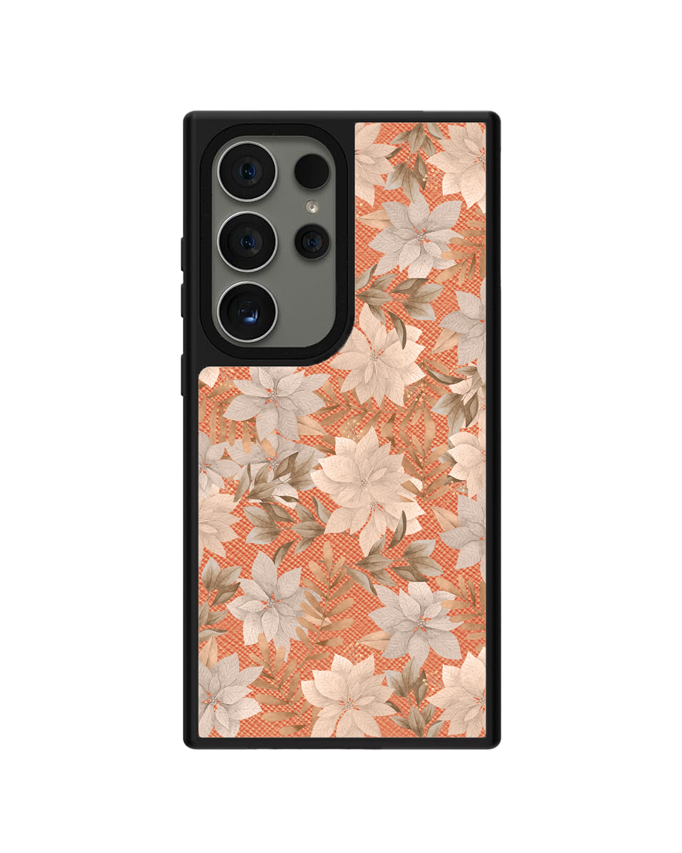 Android Leather Grip Case - Rustic Lily