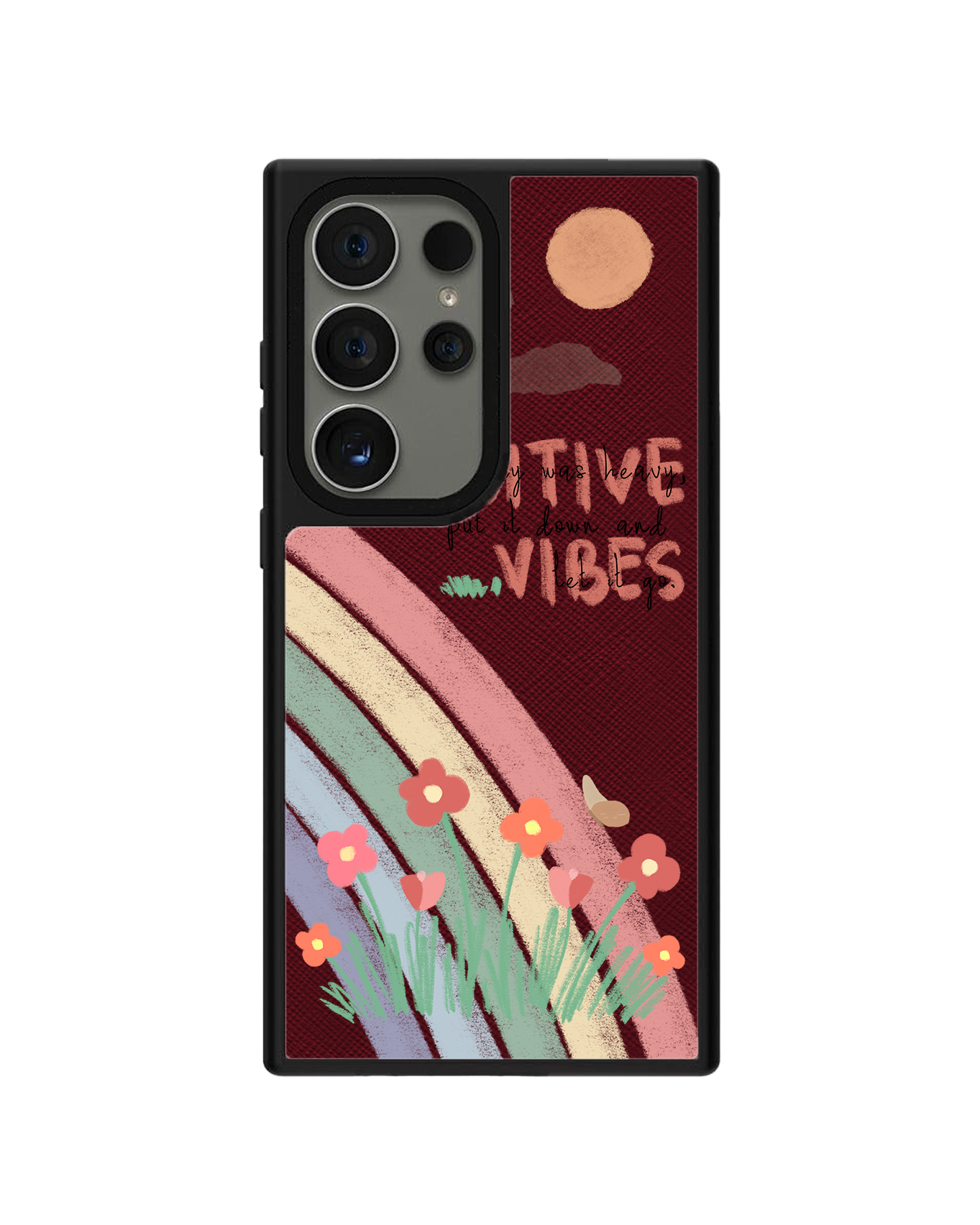 Android Leather Grip Case - Positive Vibes