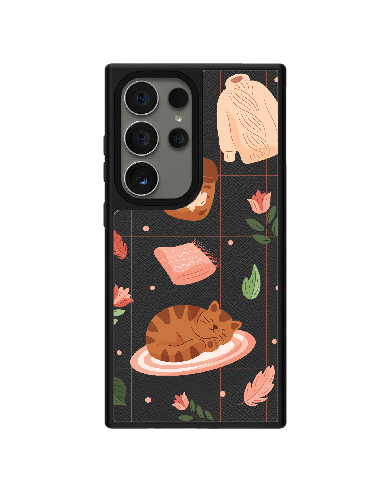 Android Leather Grip Case - Sleepy Autumn