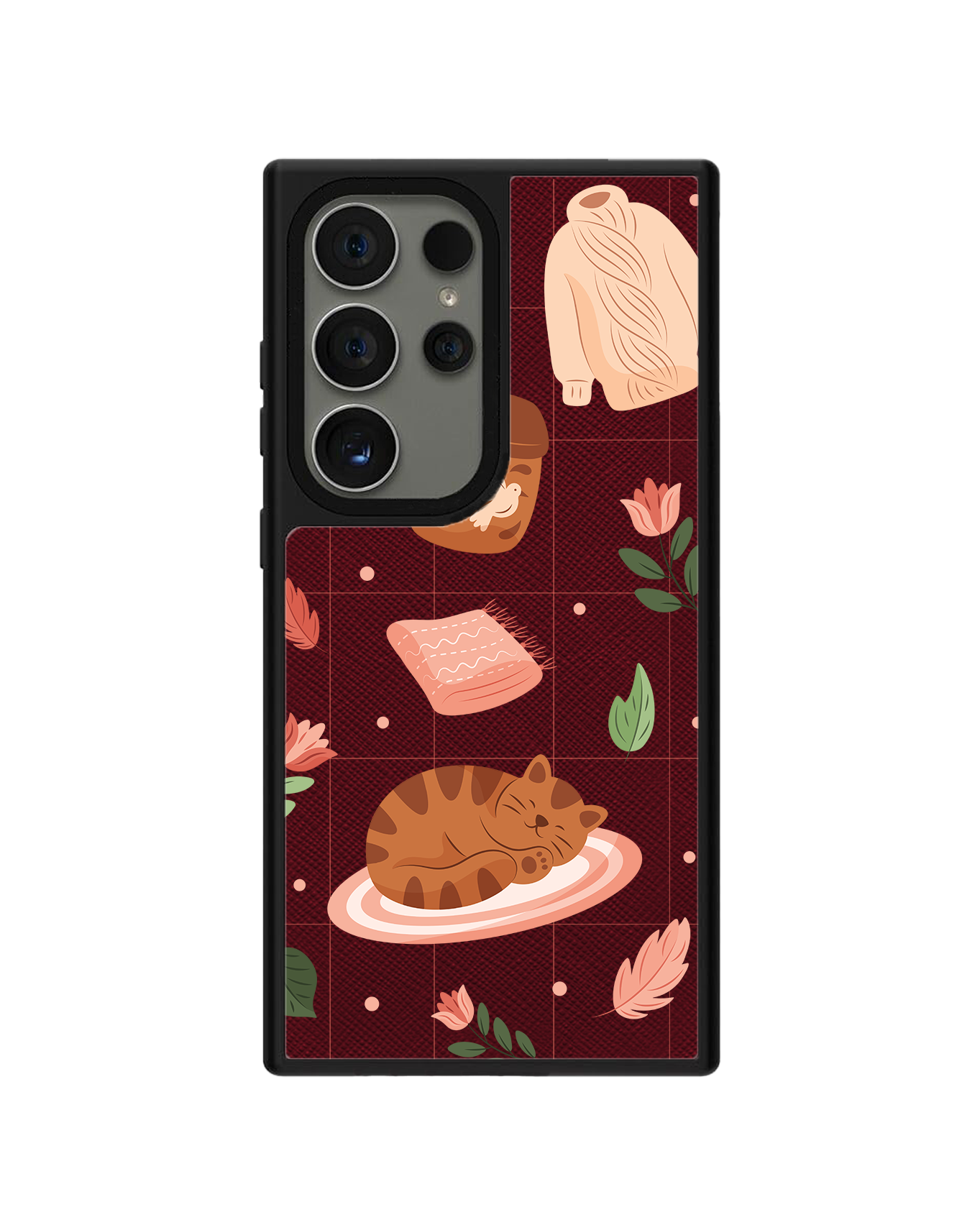 Android Leather Grip Case - Sleepy Autumn