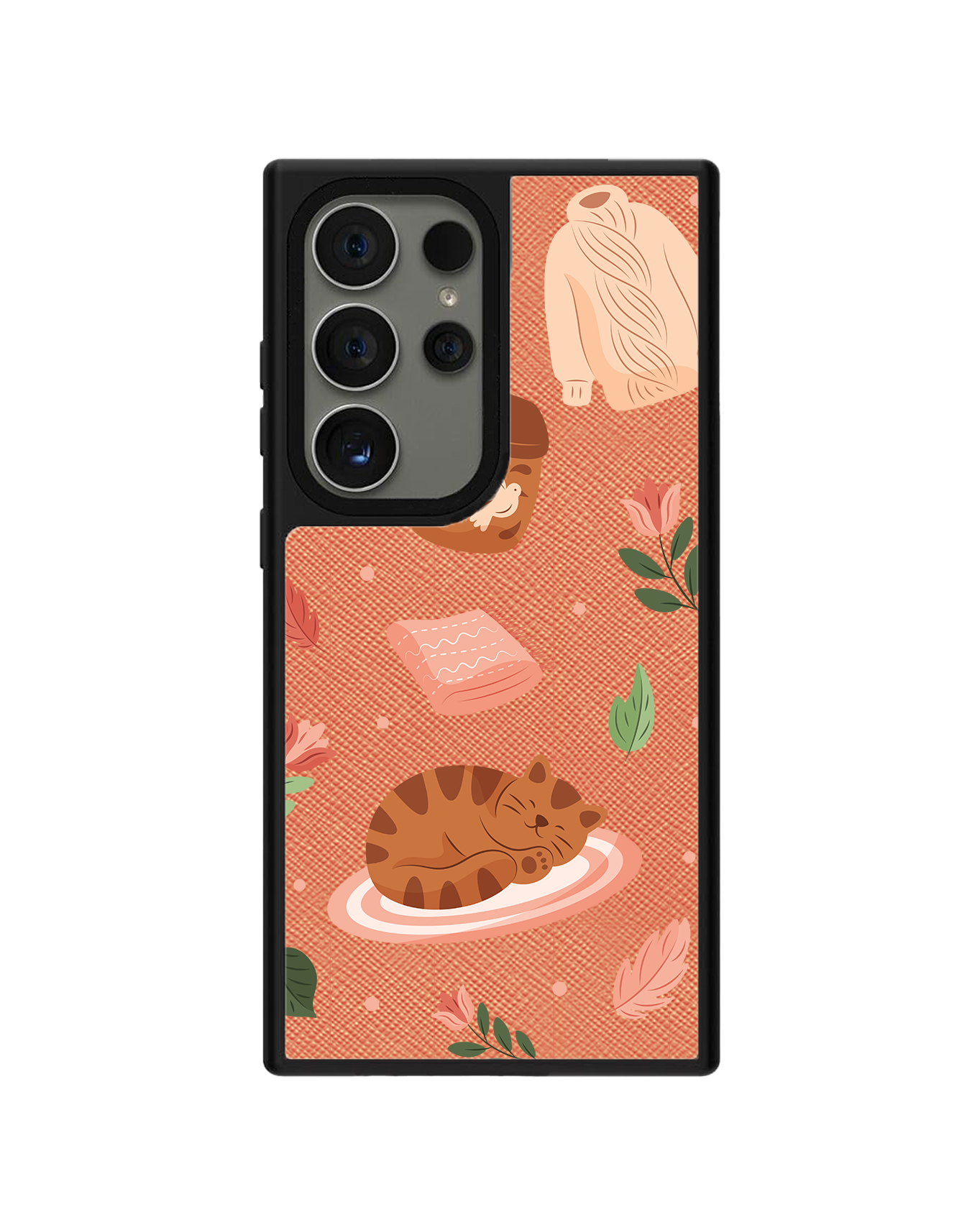 Android Leather Grip Case - Sleepy Autumn