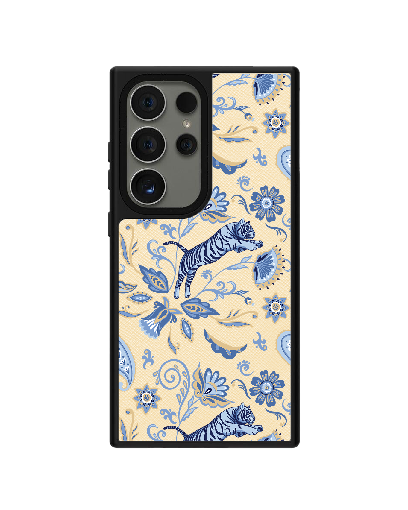 Android Leather Grip Case - Tiger & Floral